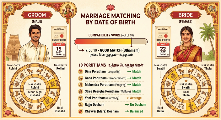 Marriage Matching by Date of Birth with Complete Horoscope Analysis Complete Guide