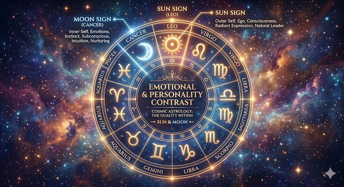 Moon Sign vs Sun Sign Understanding Rasi Meaning and Zodiac Difference for Daily Life Decisions