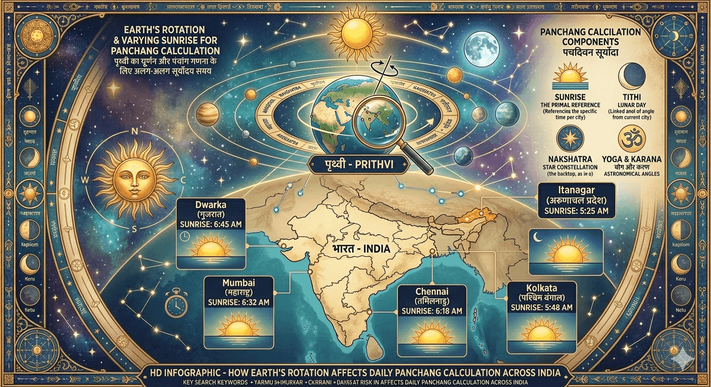 The Science of Panchang Calculation: Why Your City Changes Everything